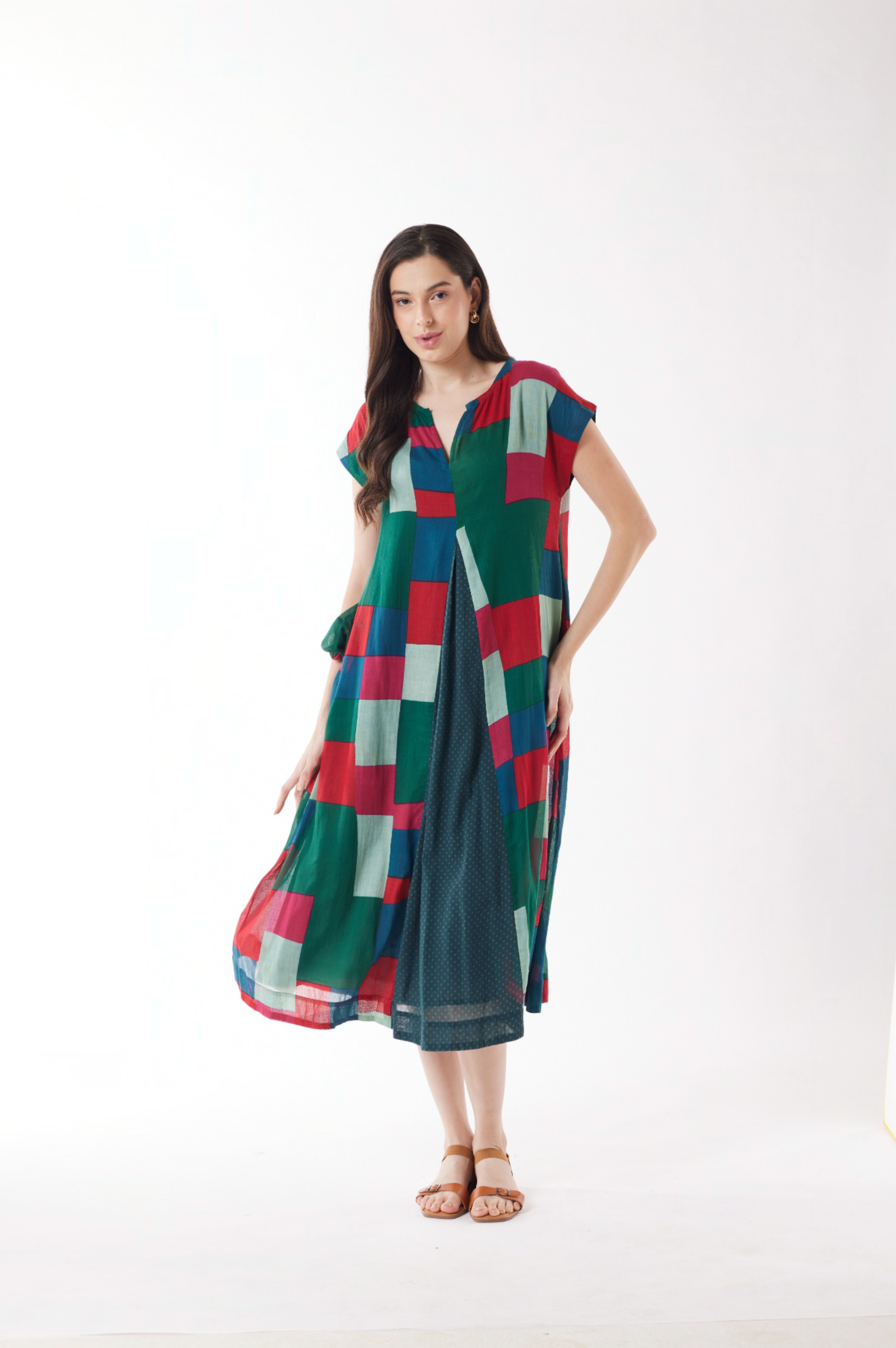 Au Hasard D'un Voyage Arcade Midi Dress in Montmartre Mosaic