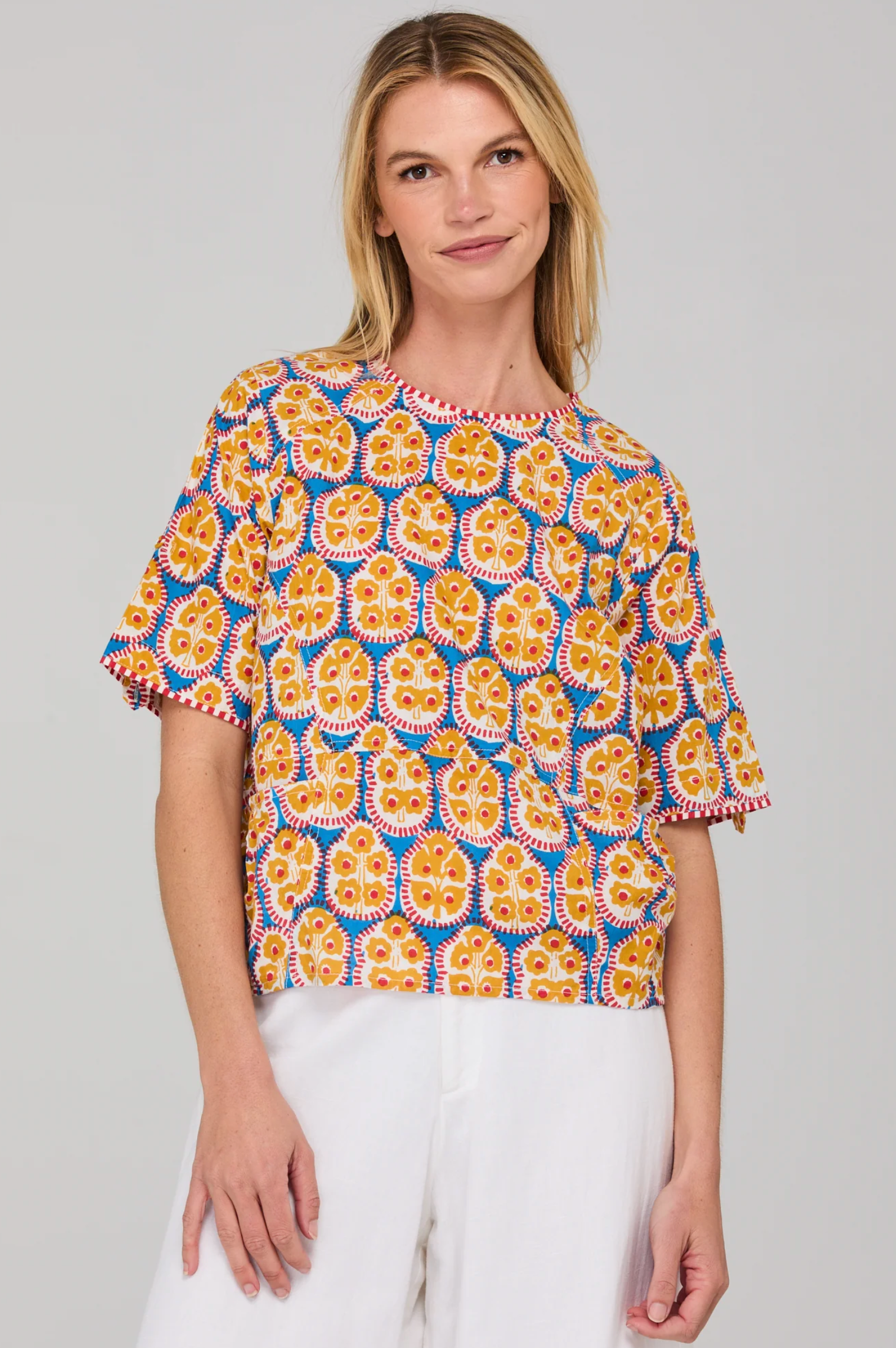 Boom Shankar Guru Top in Emilia Blue